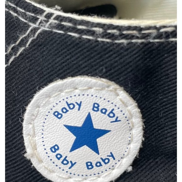 Baby Baby Boy's Size 2 Black & White Lace-Up Sneakers - Picture 6 of 7